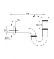 GROHE SIFON LAVABO CROMADO